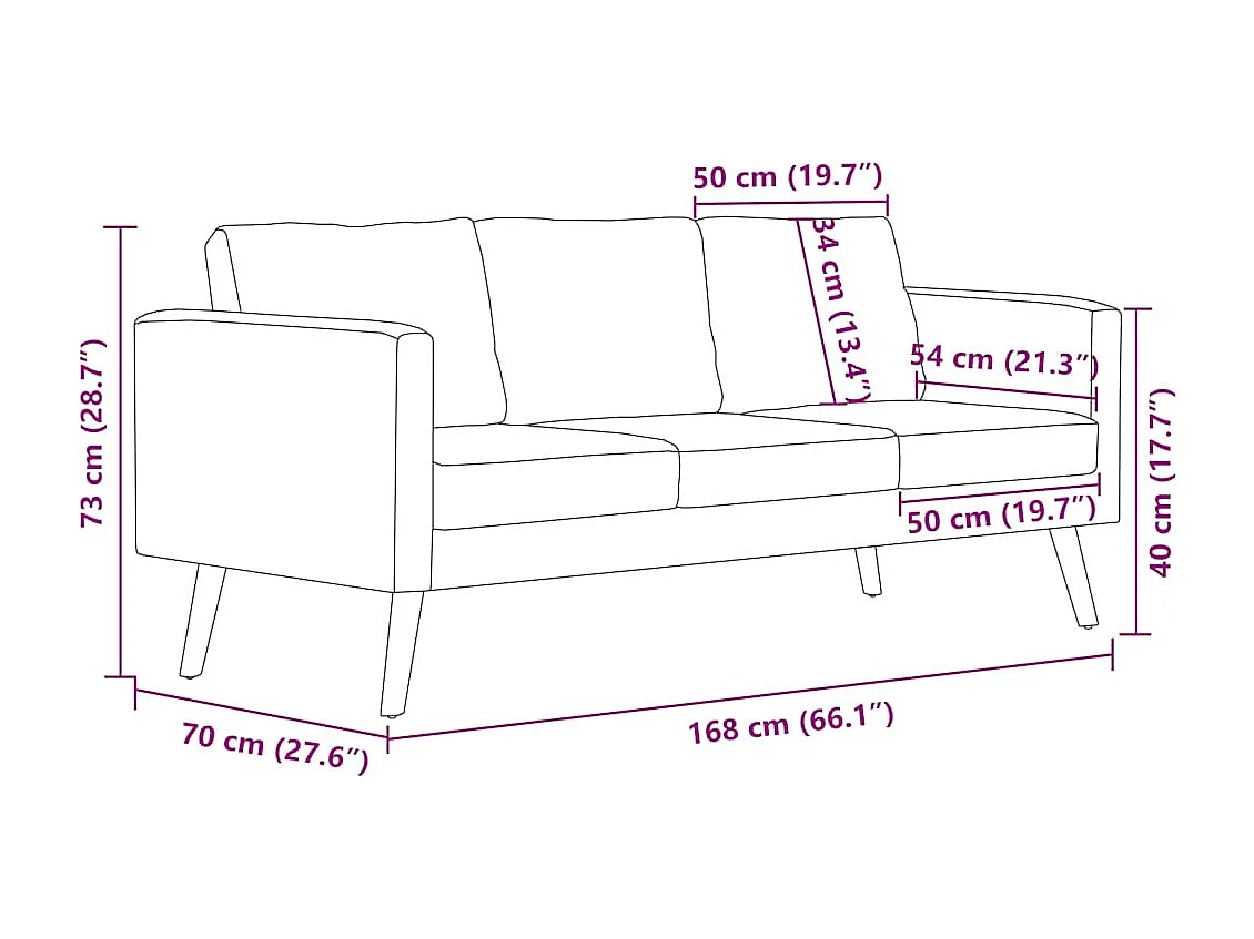 2-tlg. Sofagarnitur Stoff Taupe