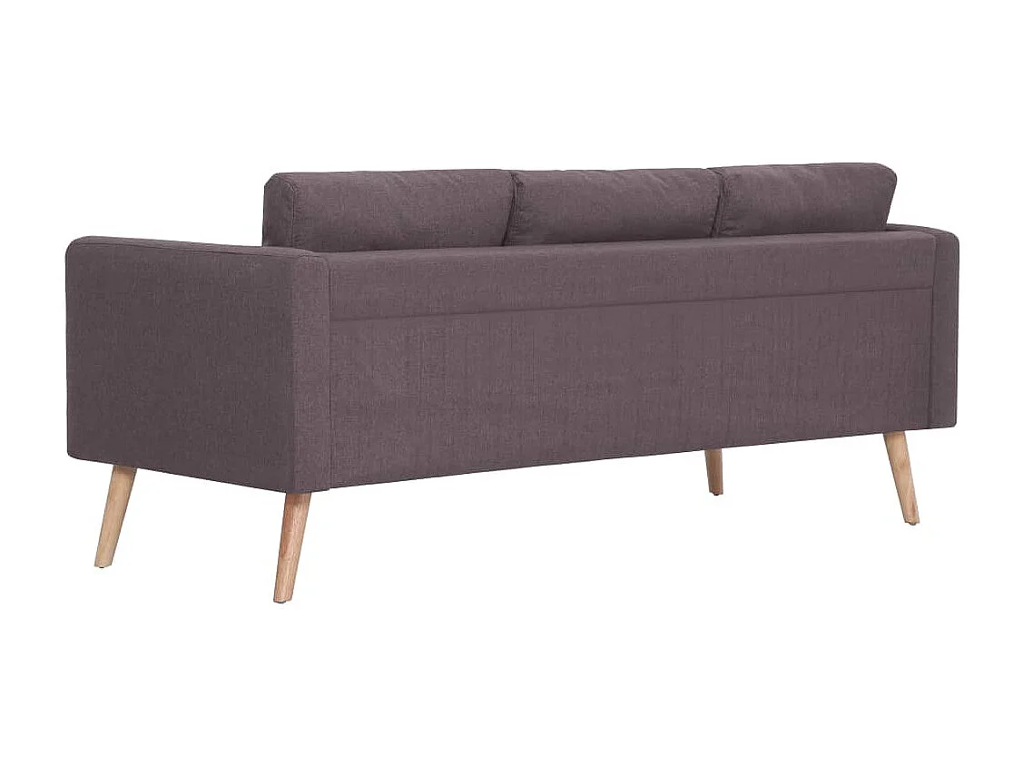 2-tlg. Sofagarnitur Stoff Taupe