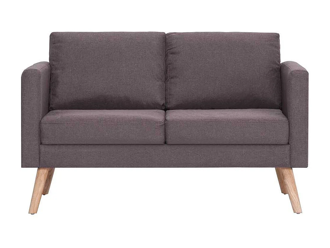 2-tlg. Sofagarnitur Stoff Taupe