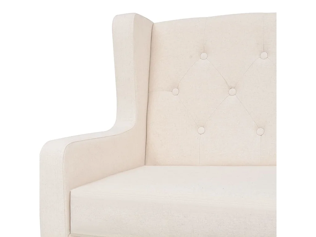 Set Divani 2 pz in Tessuto Bianco Crema