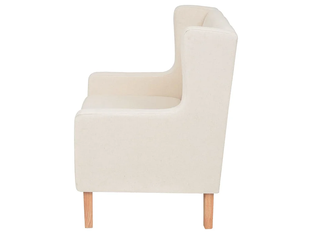 Ensemble de canapés 2 pcs tissu blanc crème