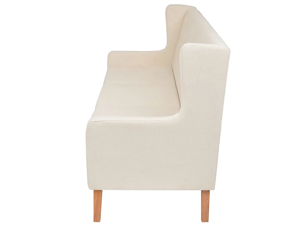Ensemble de canapés 2 pcs tissu blanc crème
