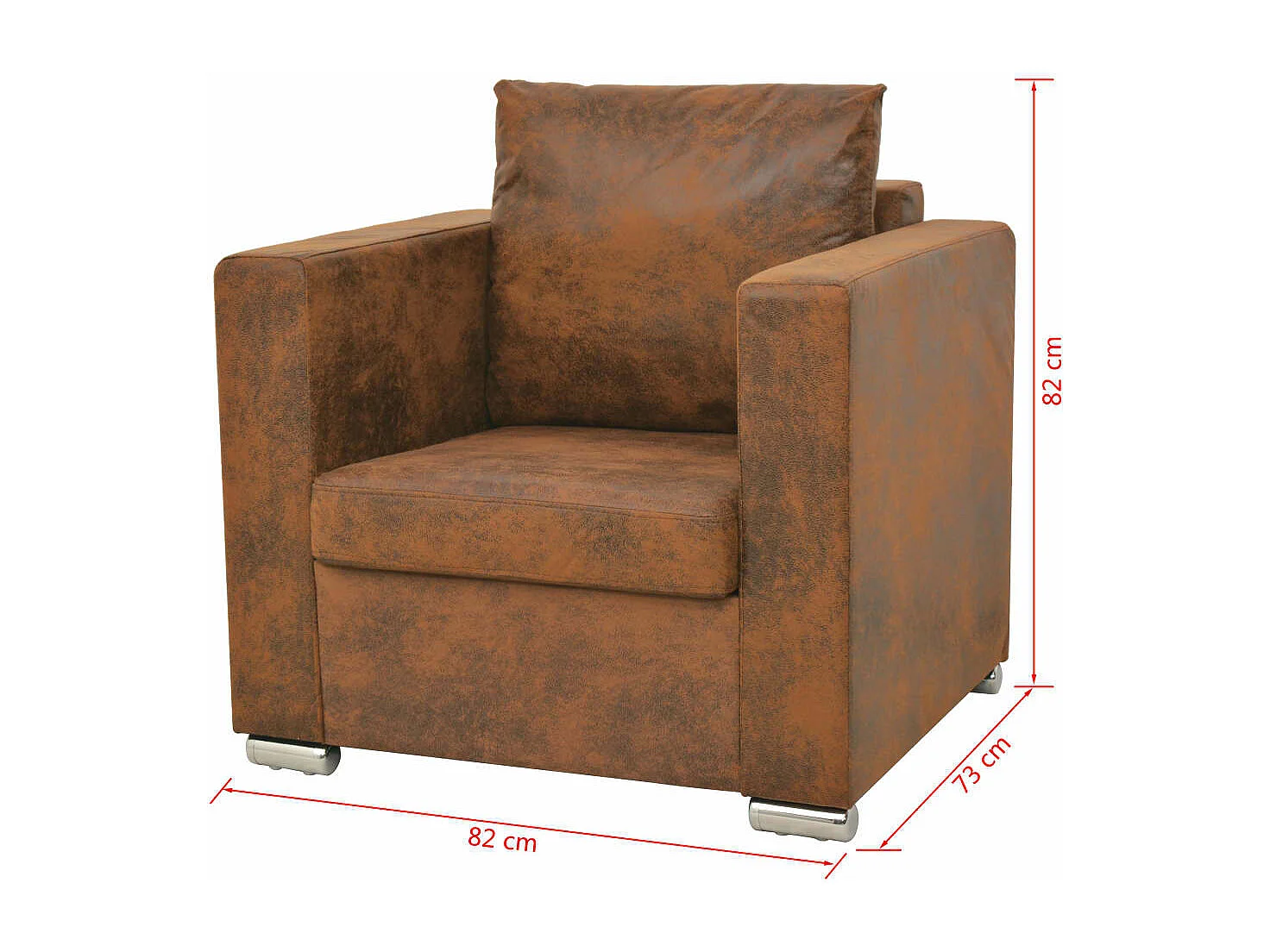 Set Divani 2 pz in Pelle Scamosciata Artificiale