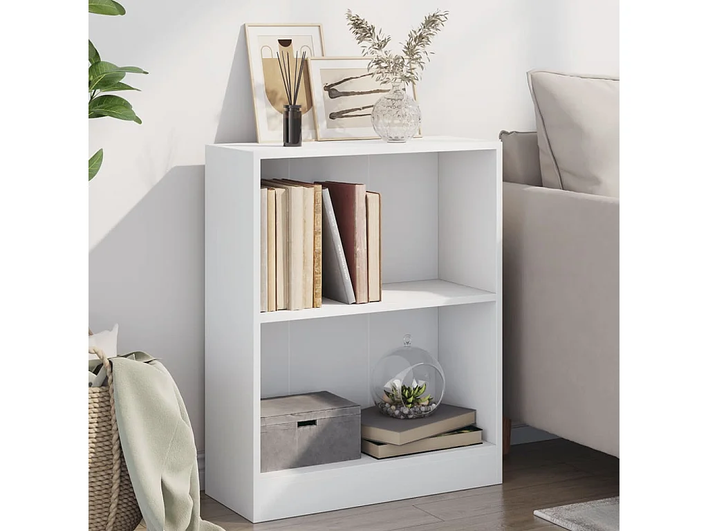 Bibliothèque Blanc 60x24x76 cm Bois d'ingénierie