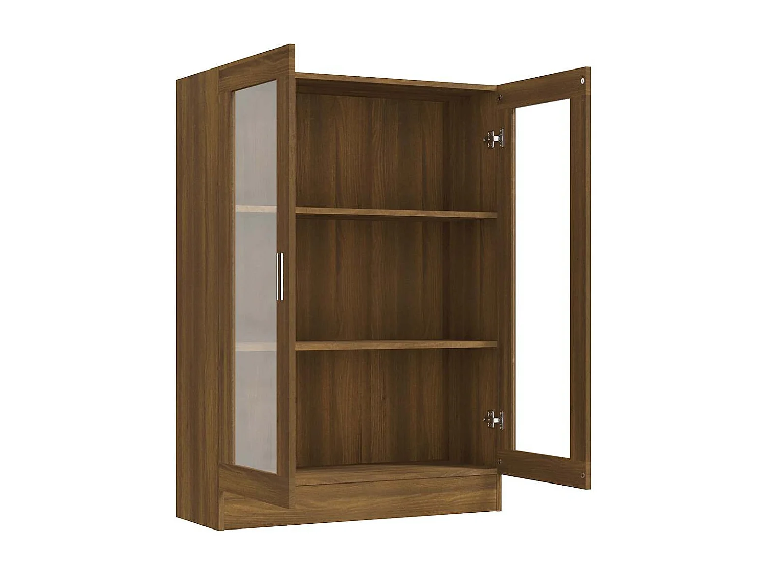 Vitrinenschrank Braun Eiche-Optik 82,5x30,5x115cm Holzwerkstoff