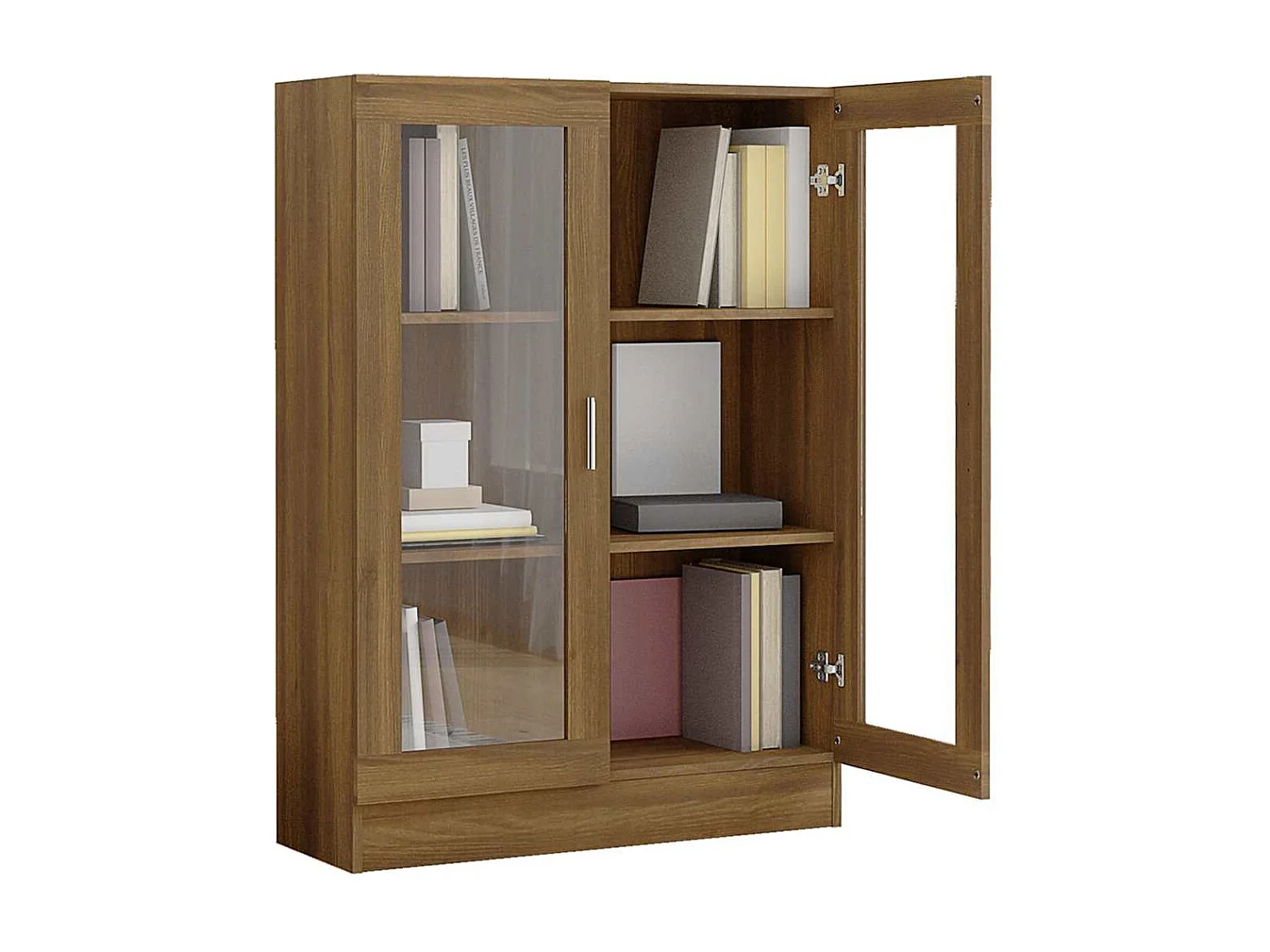 Mobile Vetrina Rovere Marrone 82,5x30,5x115cm Legno Multistrato