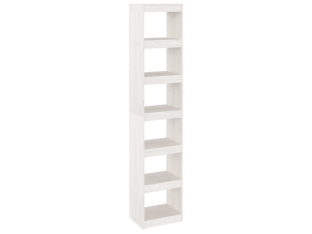 Bibliothèque/Séparateur de pièce Blanc 40x30x199 cm Pin massif