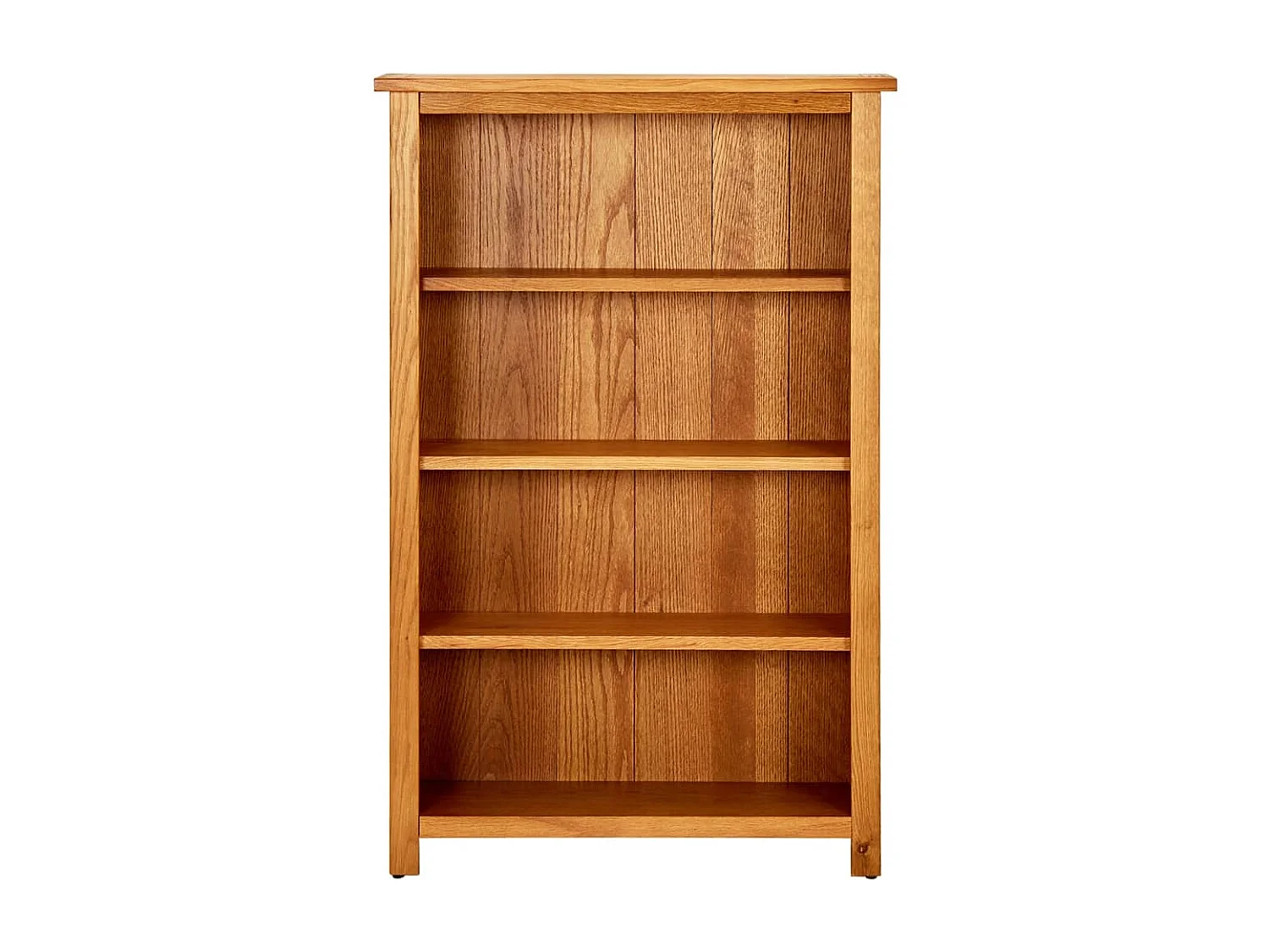 Bücherregal 4 Fächer 70x22x110 cm Massivholz Eiche