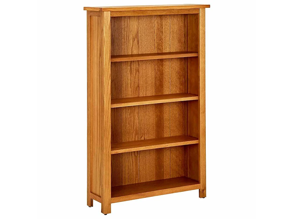 Bibliothèque à 4 niveaux 70x22x110 cm Bois de chêne massif