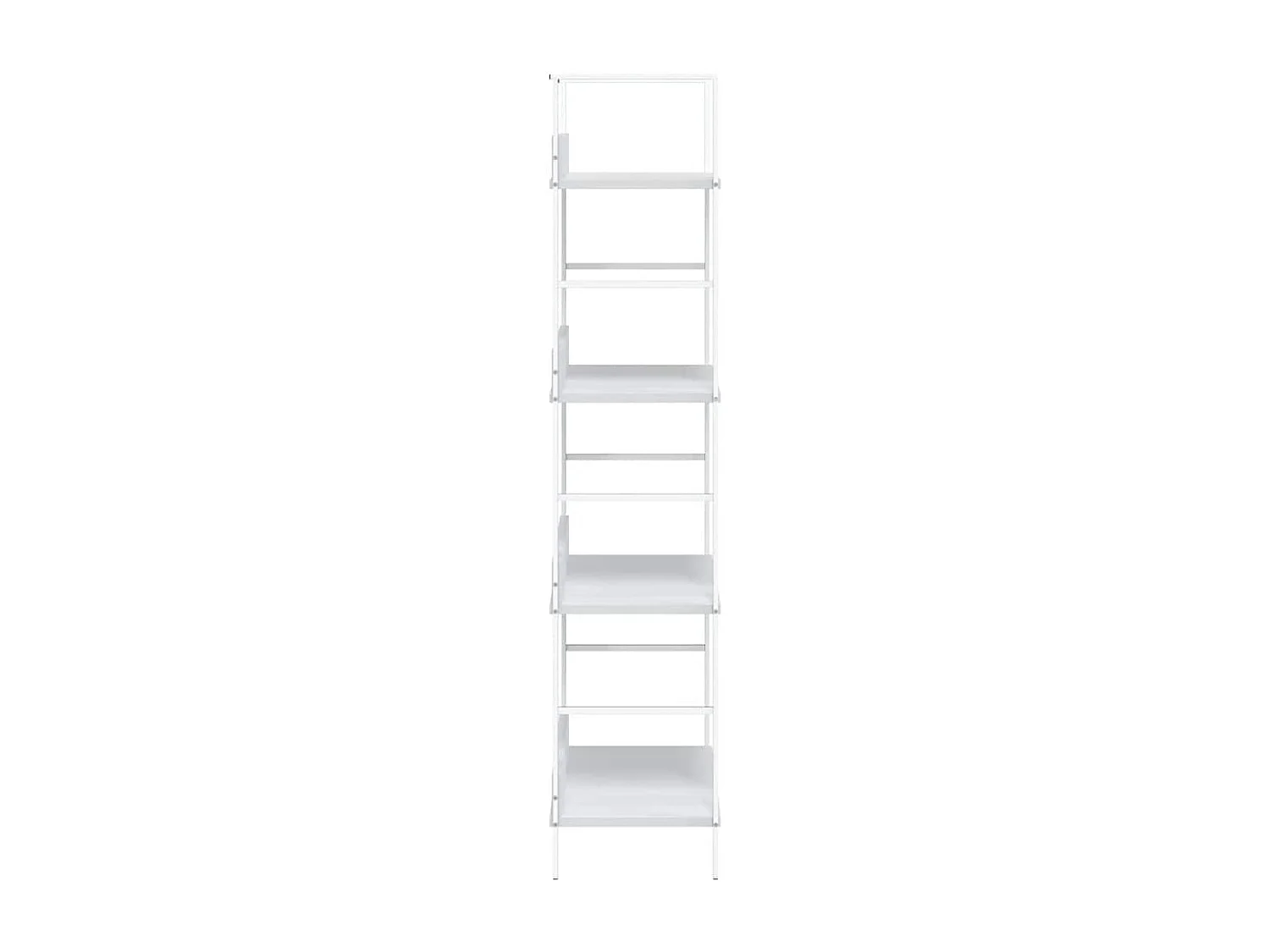 Bibliothèque à 4 niveaux blanc 60x27,6x124,5 cm bois ingénierie