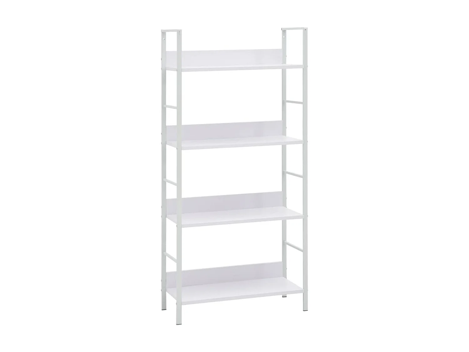 Bibliothèque à 4 niveaux blanc 60x27,6x124,5 cm bois ingénierie