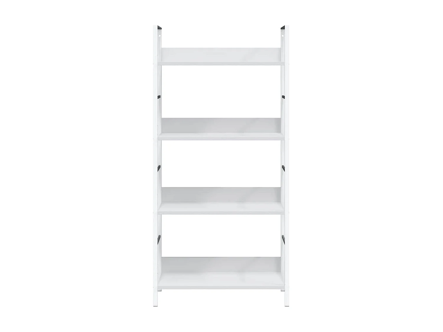 Bibliothèque à 4 niveaux blanc 60x27,6x124,5 cm bois ingénierie