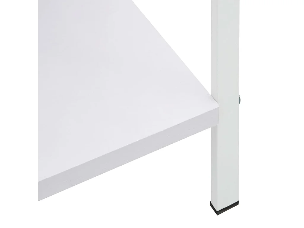 Bibliothèque à 4 niveaux blanc 60x27,6x124,5 cm bois ingénierie