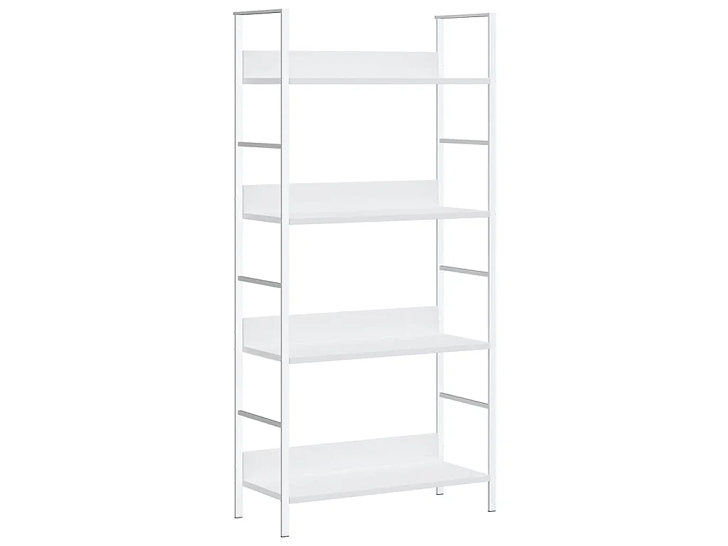 Boekenkast met 4 schappen 60x27,6x124,5 cm bewerkt hout wit