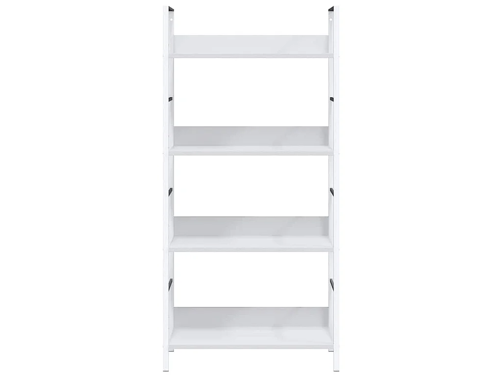 Bibliothèque à 4 niveaux blanc 60x27,6x124,5 cm bois ingénierie
