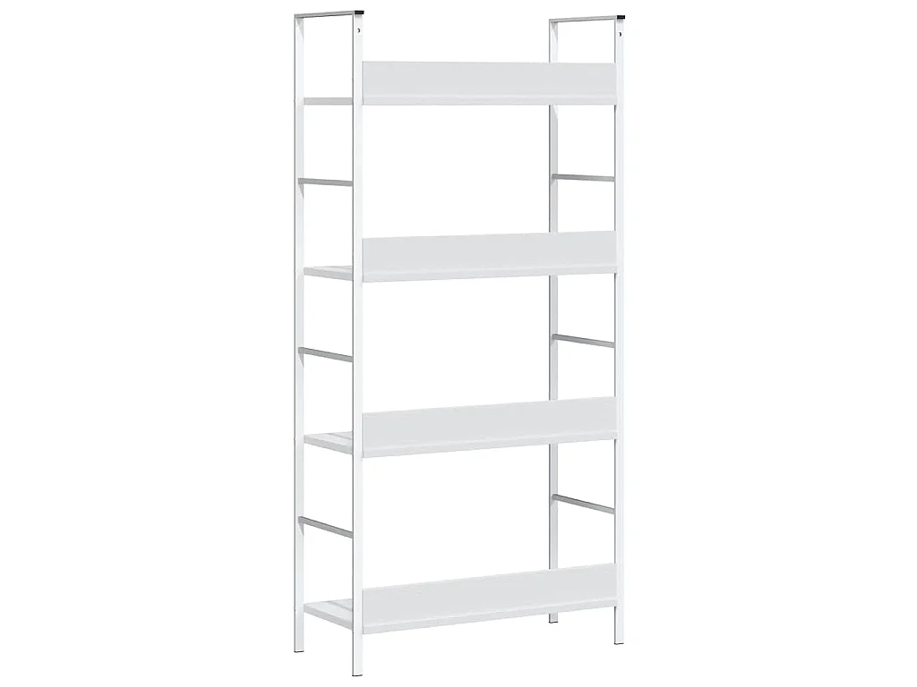 Bibliothèque à 4 niveaux blanc 60x27,6x124,5 cm bois ingénierie