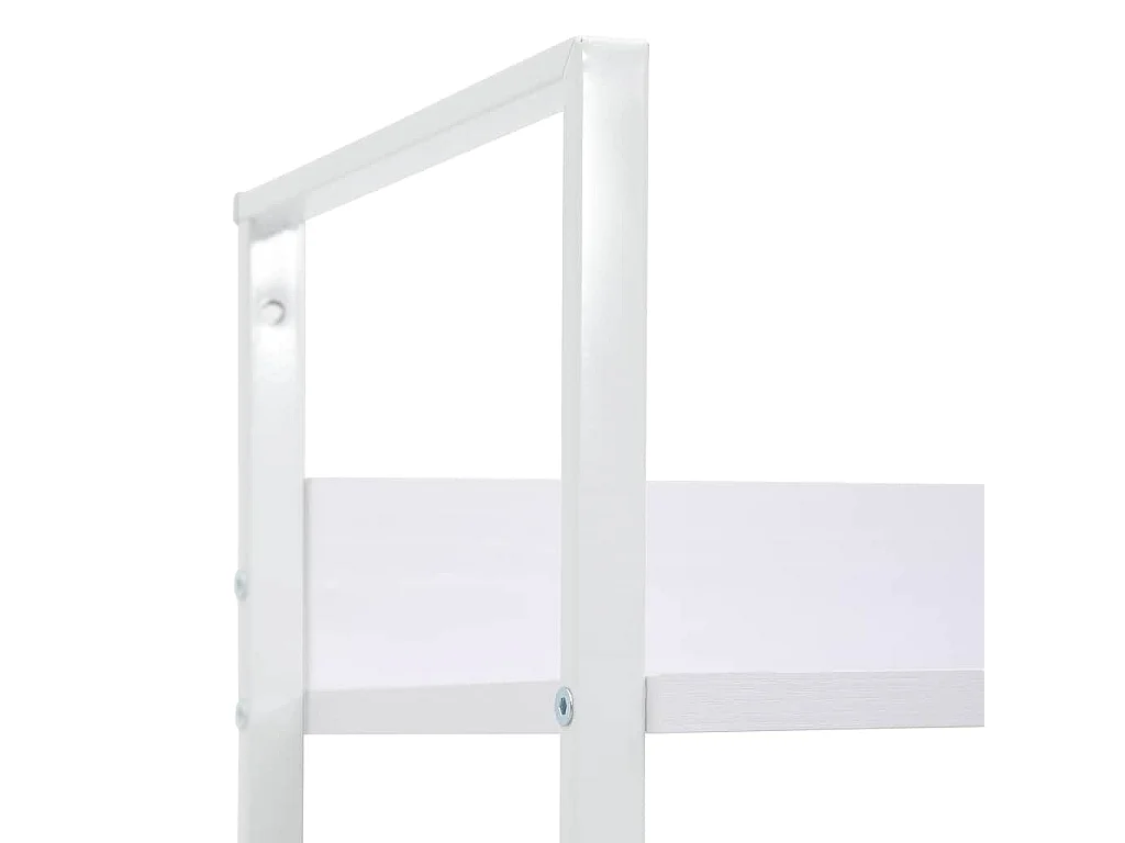 Bibliothèque à 4 niveaux blanc 60x27,6x124,5 cm bois ingénierie
