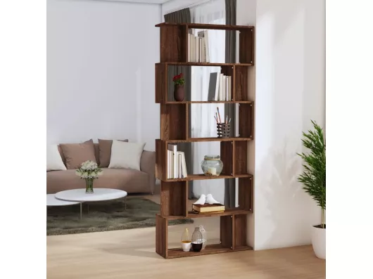 Kauf Unique Bücherregal/Raumteiler Braun Eiche 80x24x192 cm Holzwerkstoff