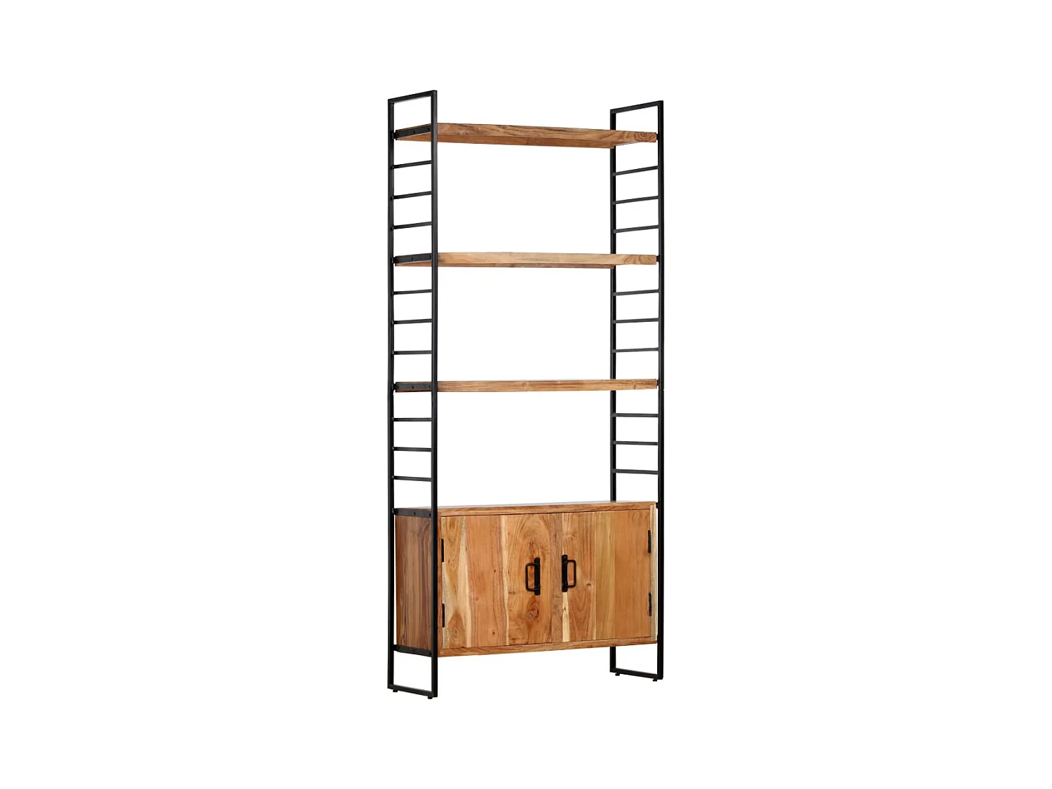 Bibliothèque à 4 niveaux 80x30x180 cm Bois d'acacia massif