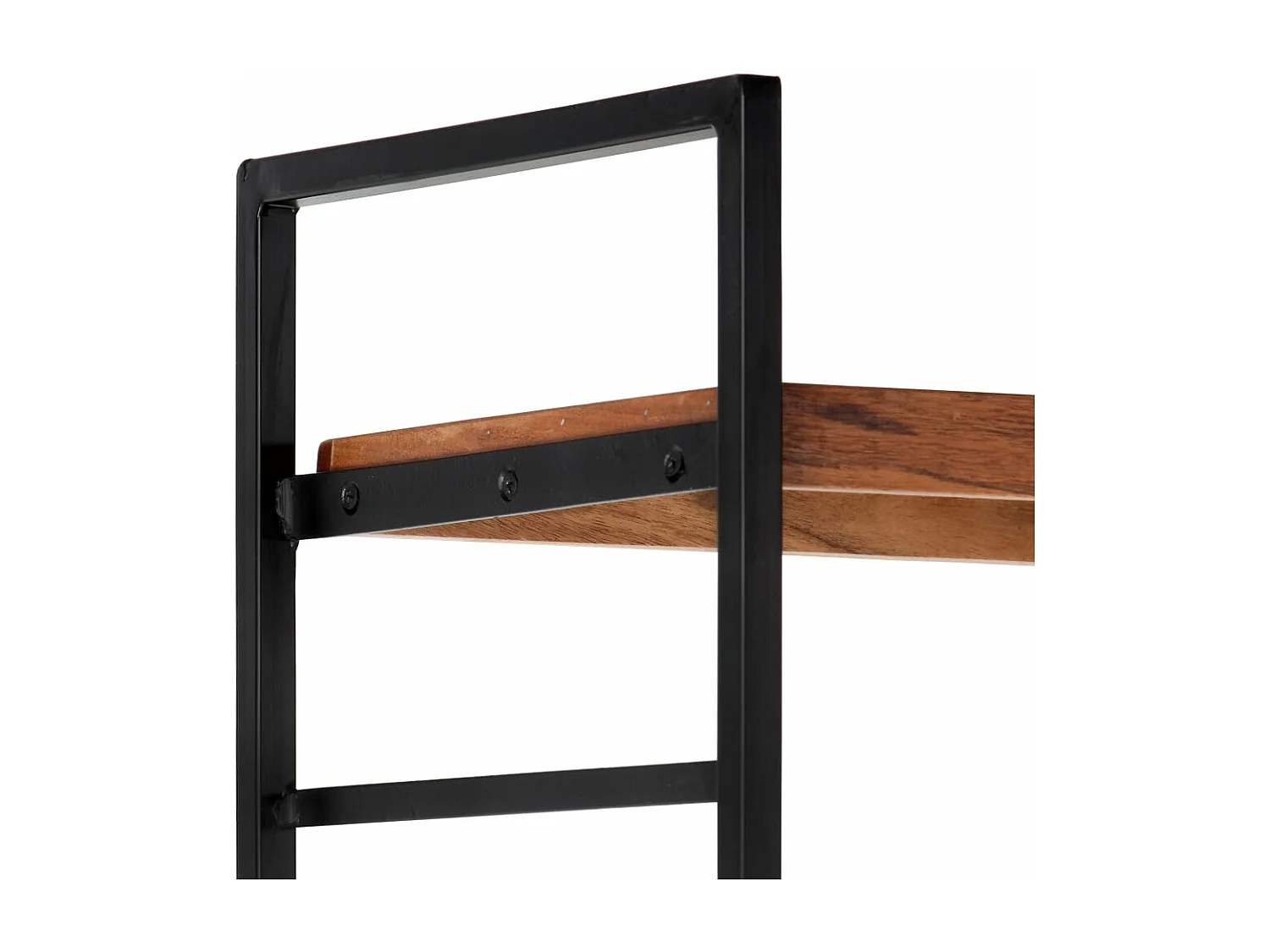 Libreria a 4 Livelli 80x30x180 cm in Legno Massello di Acacia