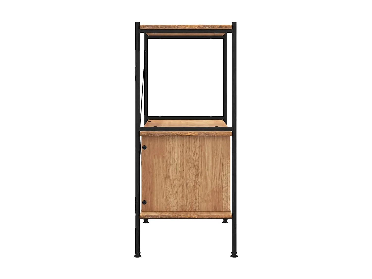 Étagère à 3 niveaux armoire 80x40x92 cm Acier bois d'ingénierie