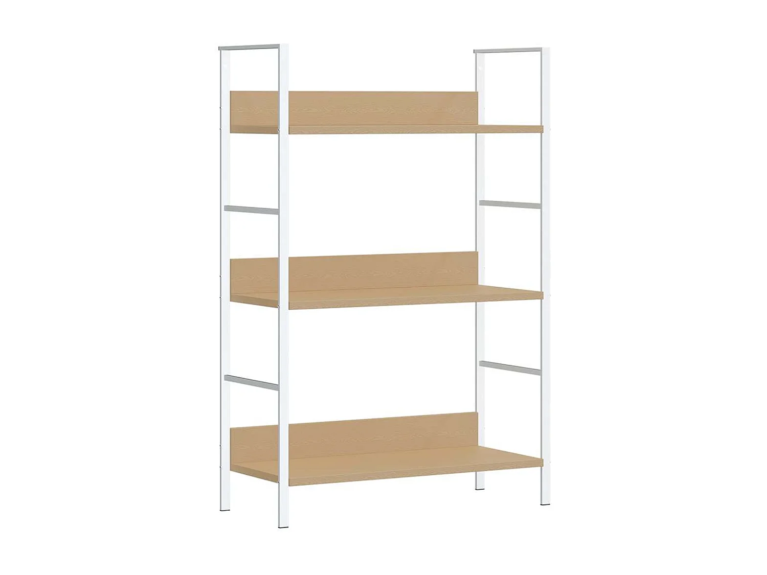 Bibliothèque à 3 niveaux chêne 60x27,6x90,5cm bois d'ingénierie