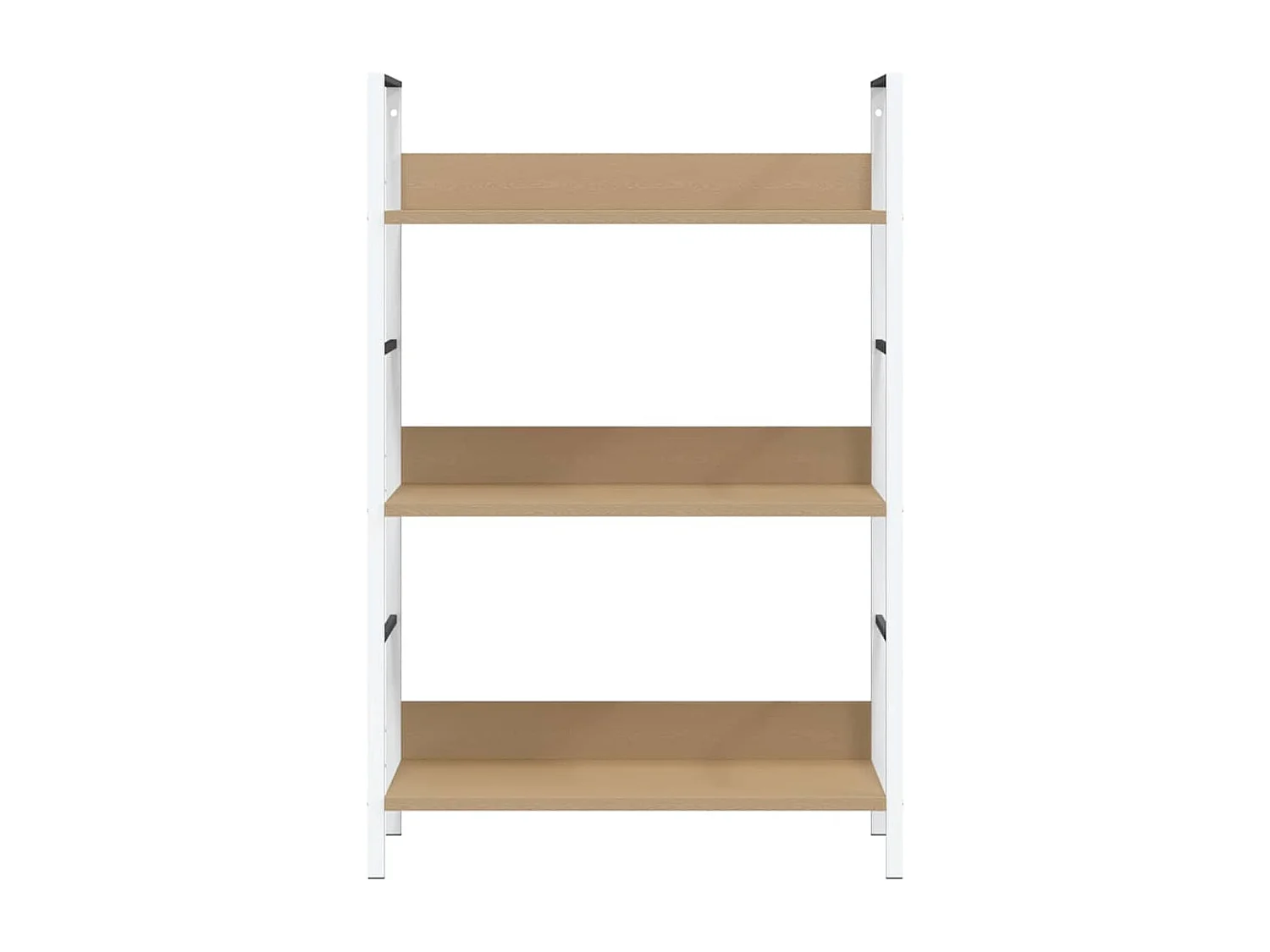 Bibliothèque à 3 niveaux chêne 60x27,6x90,5cm bois d'ingénierie