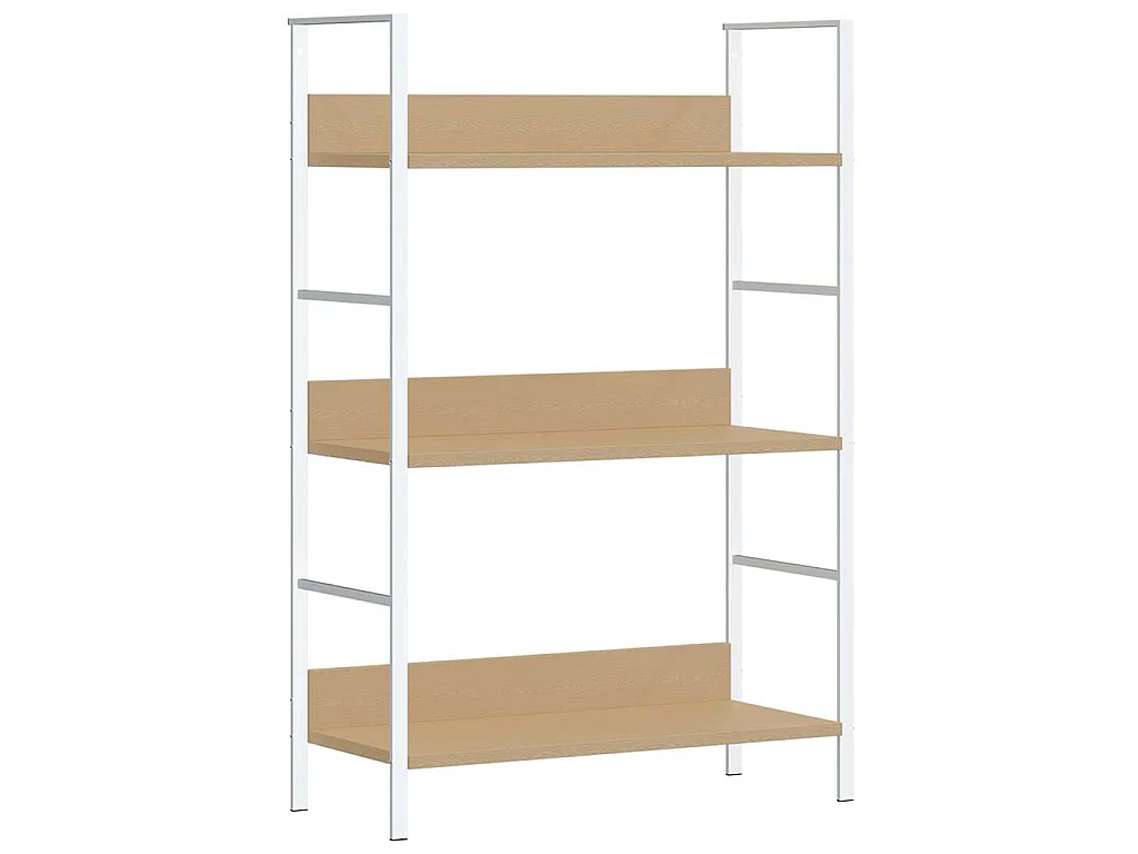 Bibliothèque à 3 niveaux chêne 60x27,6x90,5cm bois d'ingénierie