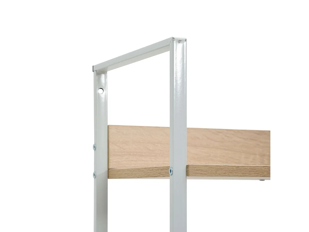 Bibliothèque à 3 niveaux chêne 60x27,6x90,5cm bois d'ingénierie