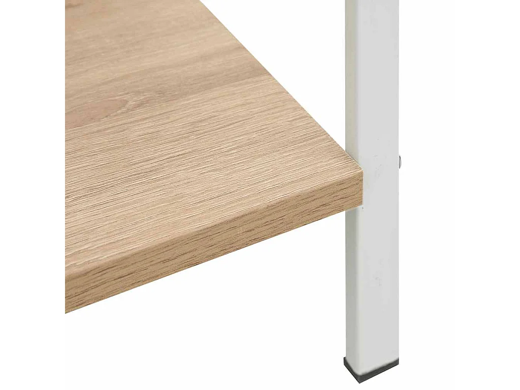 Bibliothèque à 3 niveaux chêne 60x27,6x90,5cm bois d'ingénierie