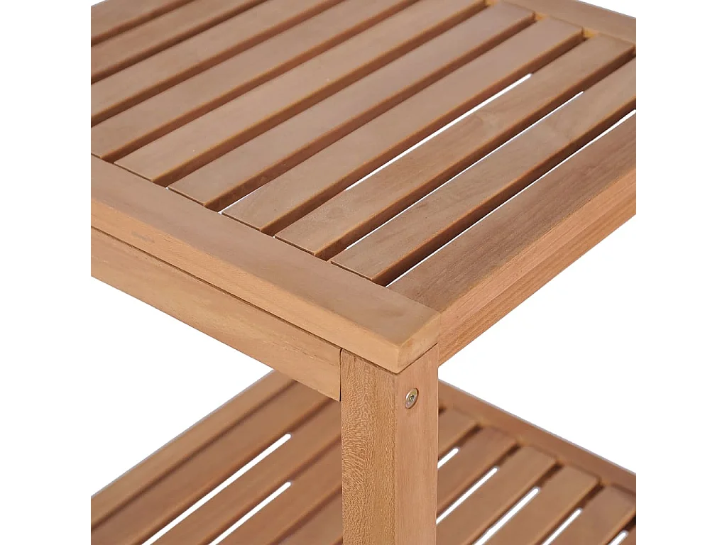 Badregal mit 4 Böden Massivholz Teak 42x42x165 cm