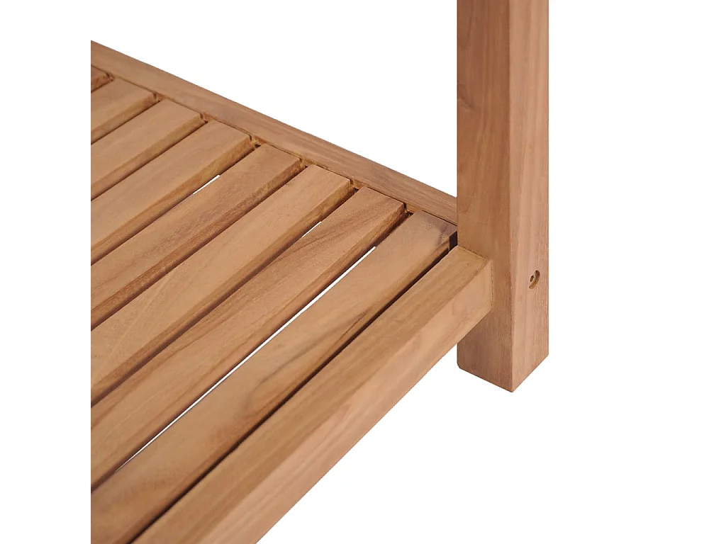 Badregal mit 4 Böden Massivholz Teak 42x42x165 cm