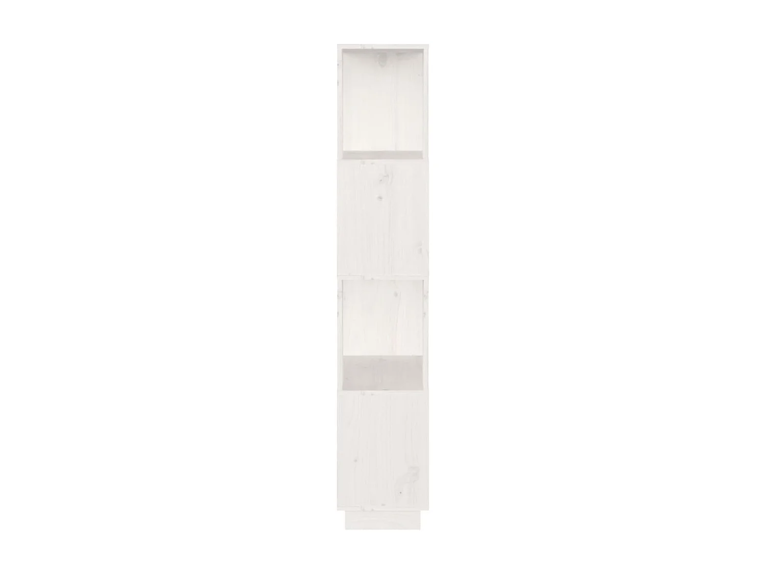 Boekenkast/kamerscherm 51x25x132 cm massief grenenhout wit