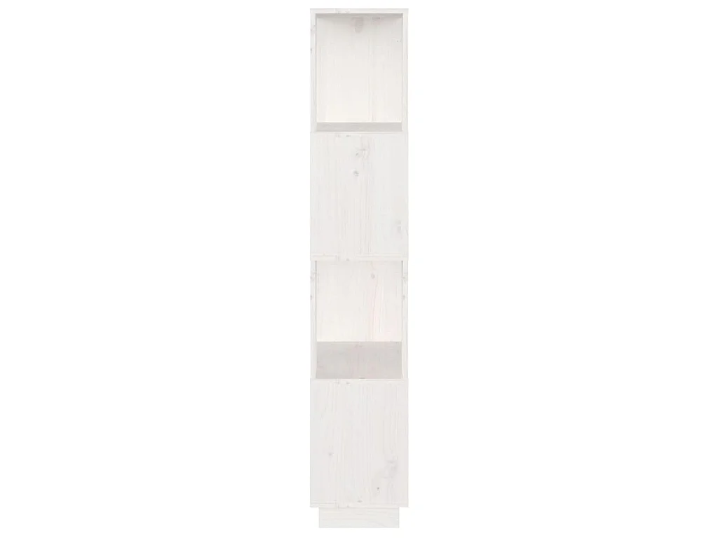 Boekenkast/kamerscherm 51x25x132 cm massief grenenhout wit