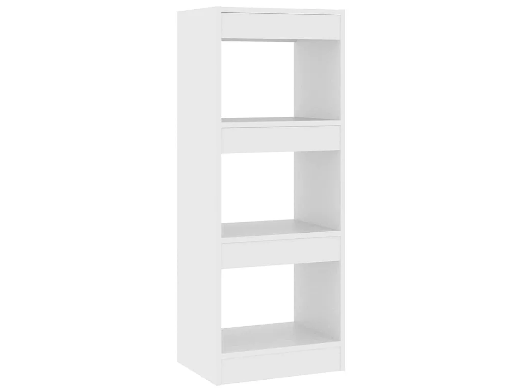 Bibliothèque/séparateur de pièce blanc bois d'ingénierie