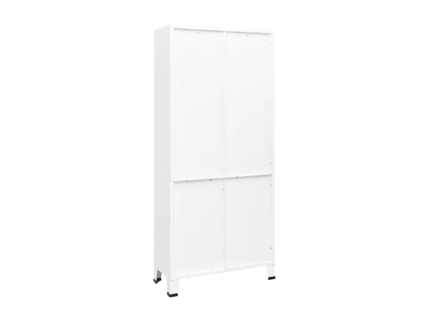 Bücherregal im Industrie-Stil Weiß 80x32x180 cm Stahl