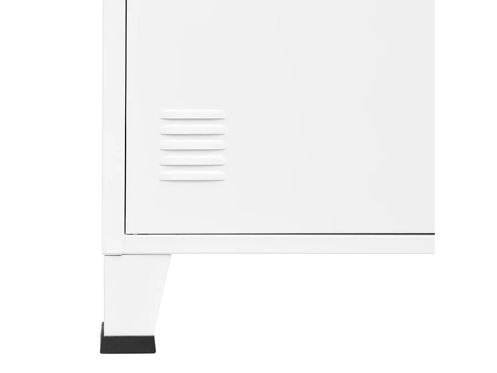 Bücherregal im Industrie-Stil Weiß 80x32x180 cm Stahl
