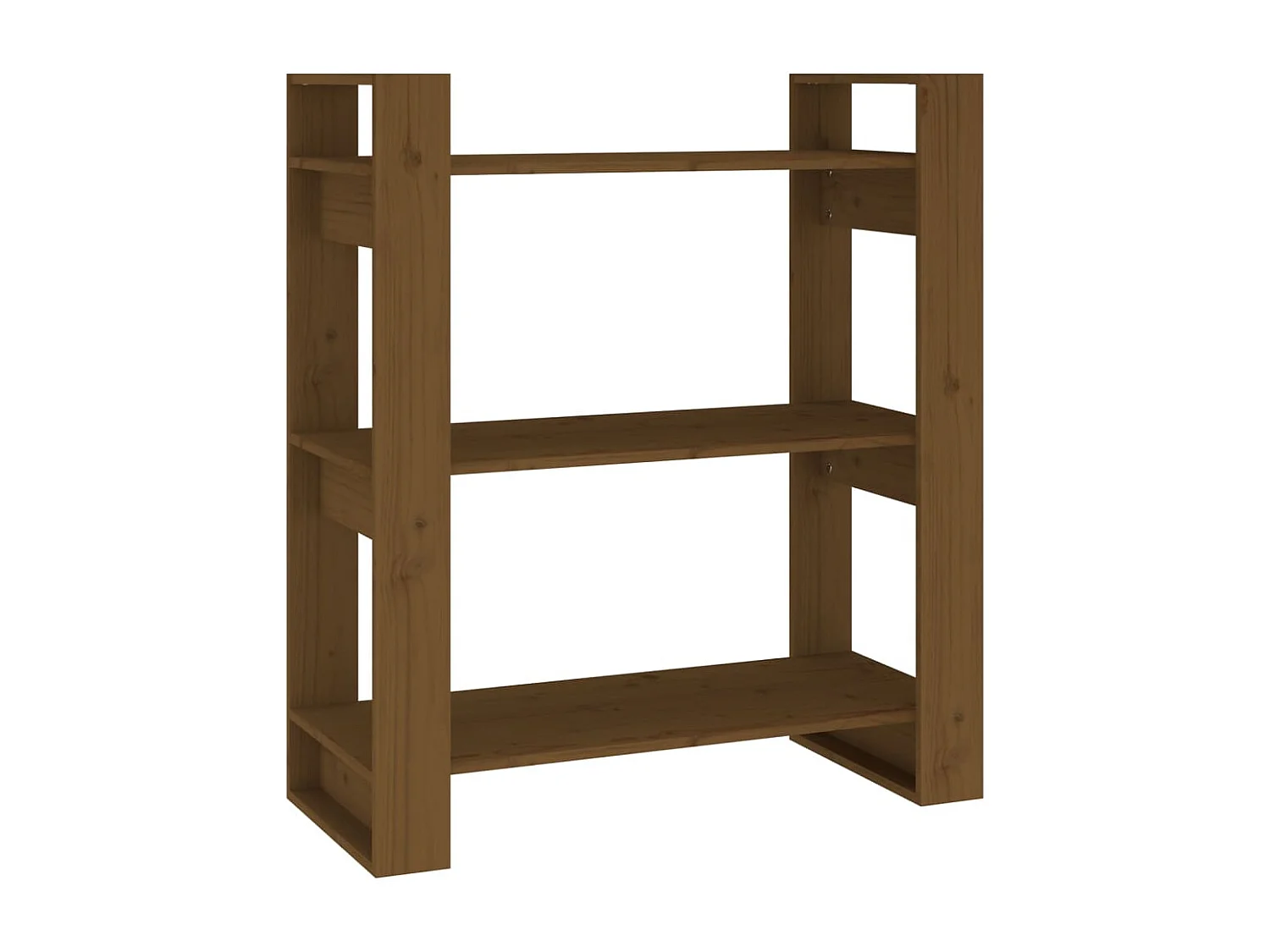 Estante/divisória 80x35x91 cm madeira maciça castanho mel