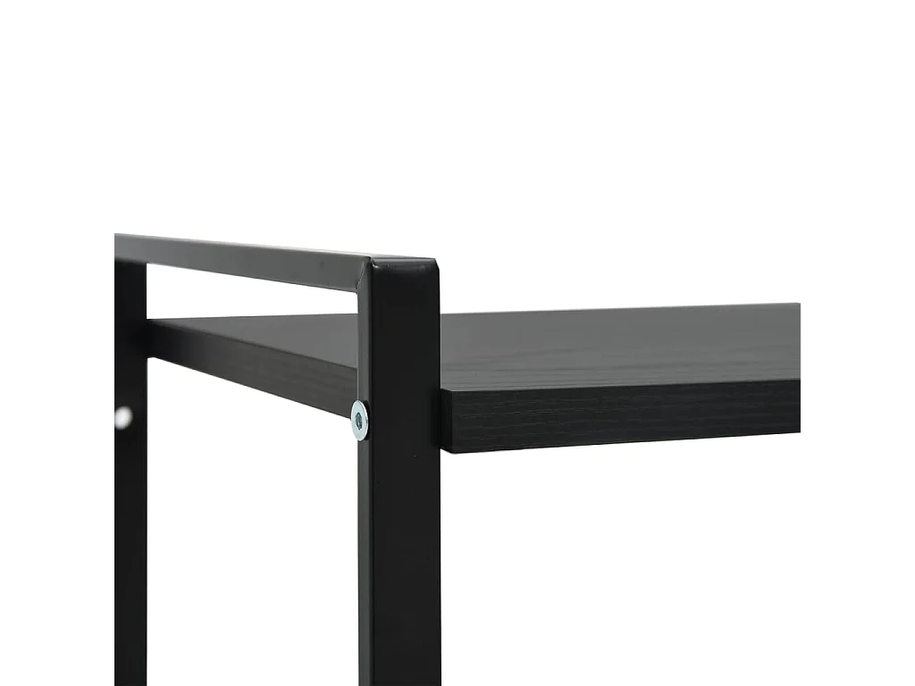 Boekenkast met 2 schappen 52x28x59 cm bewerkt hout zwart