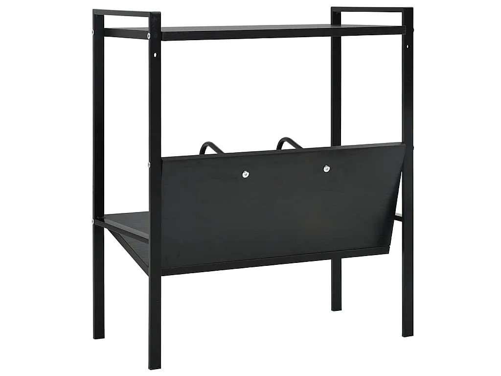 Estante com 2 prateleiras derivados de madeira preto