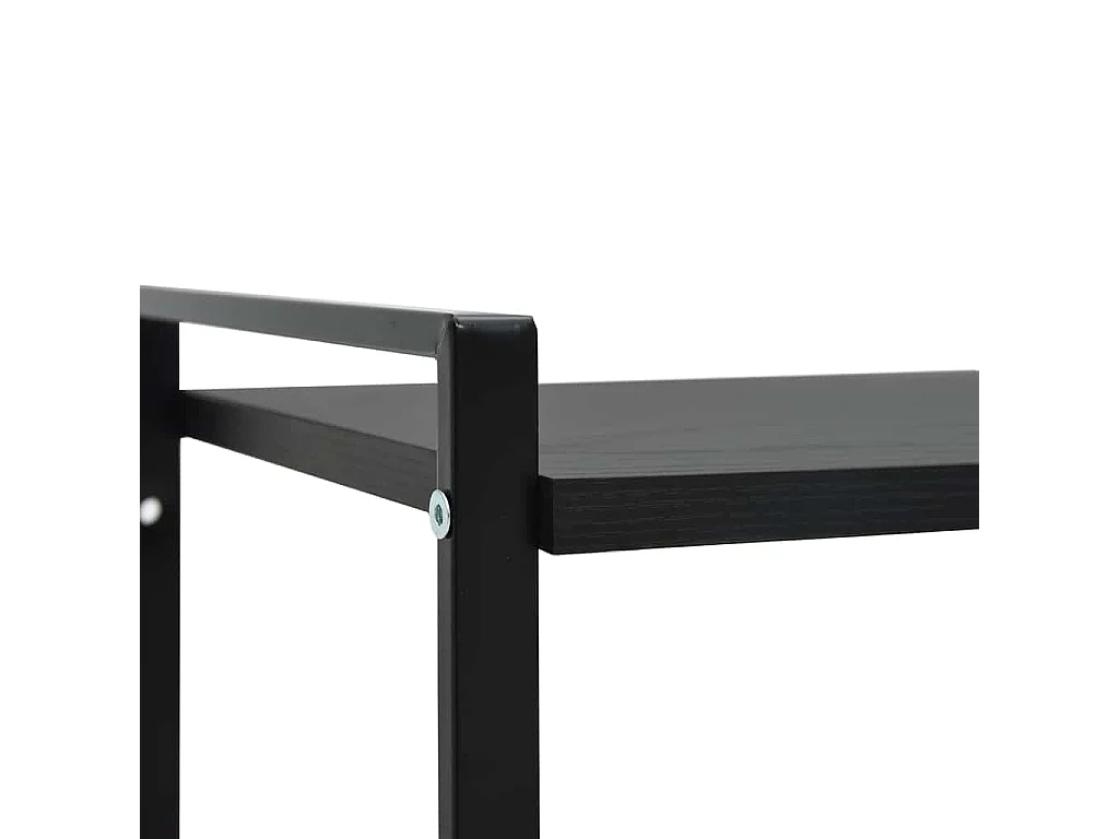 Estante com 2 prateleiras derivados de madeira preto