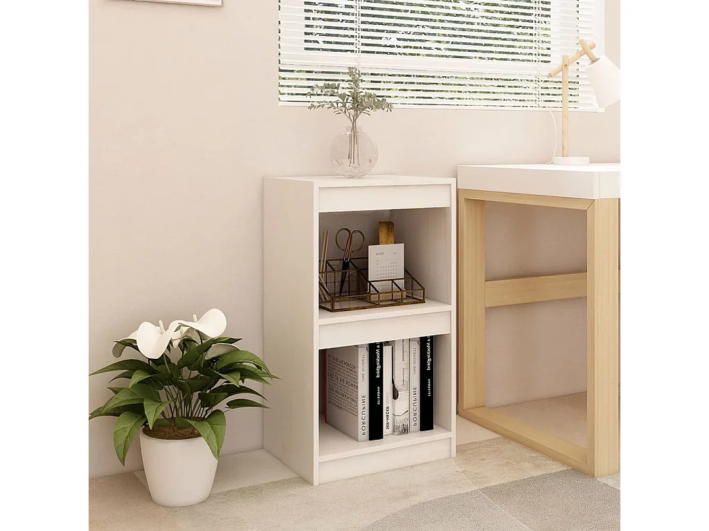 Estantería madera maciza de pino blanco 40x30x71,5 cm