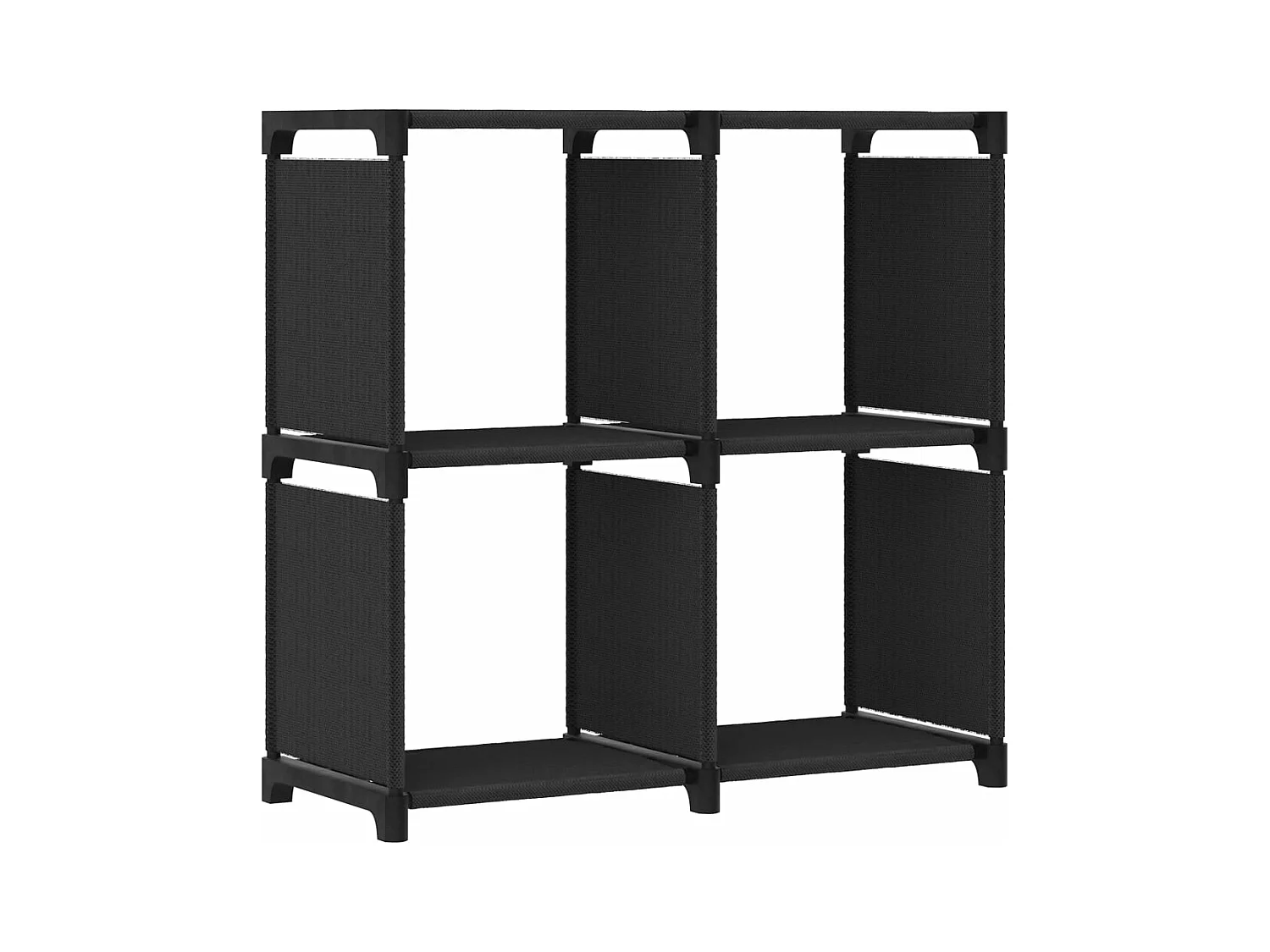 Étagère d'affichage 4 cubes Noir 69x30x72,5 cm Tissu