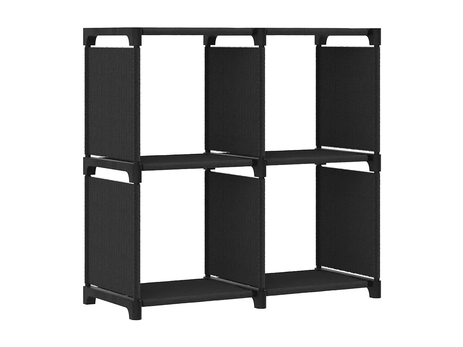 Étagère d'affichage 4 cubes Noir 69x30x72,5 cm Tissu