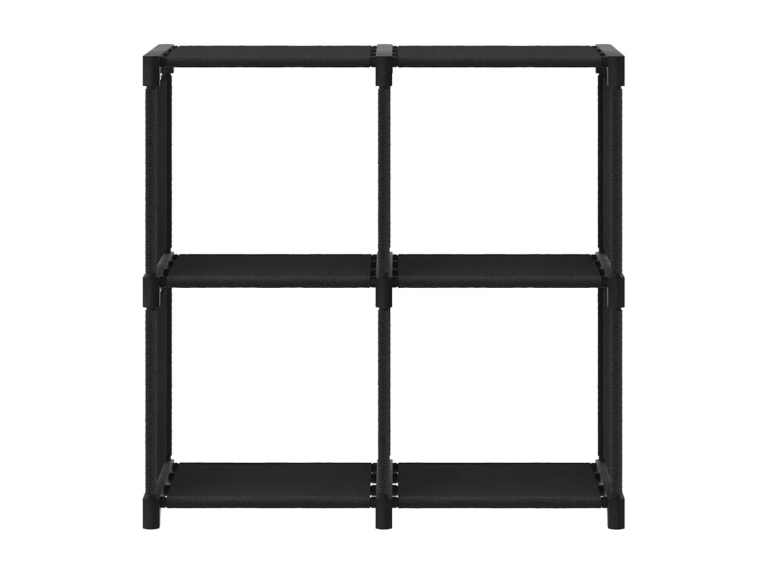 Étagère d'affichage 4 cubes Noir 69x30x72,5 cm Tissu