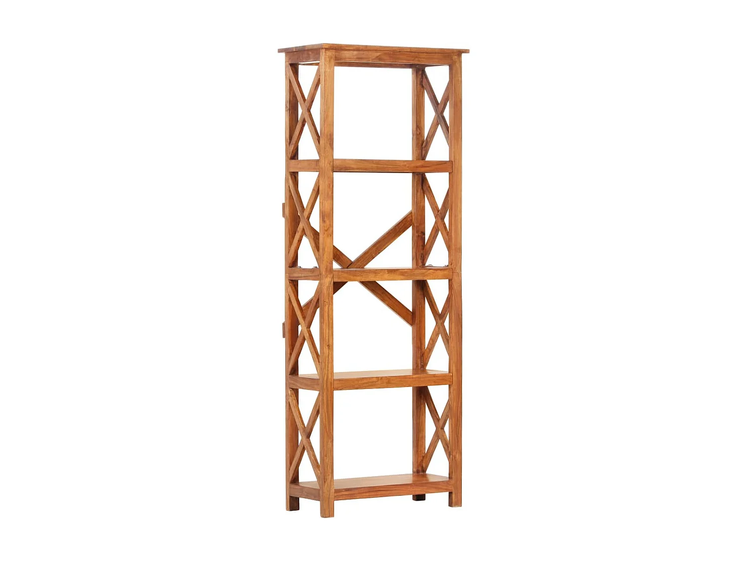 Bücherregal 60x30x160 cm Massivholz mit Honigfarbenem Finish