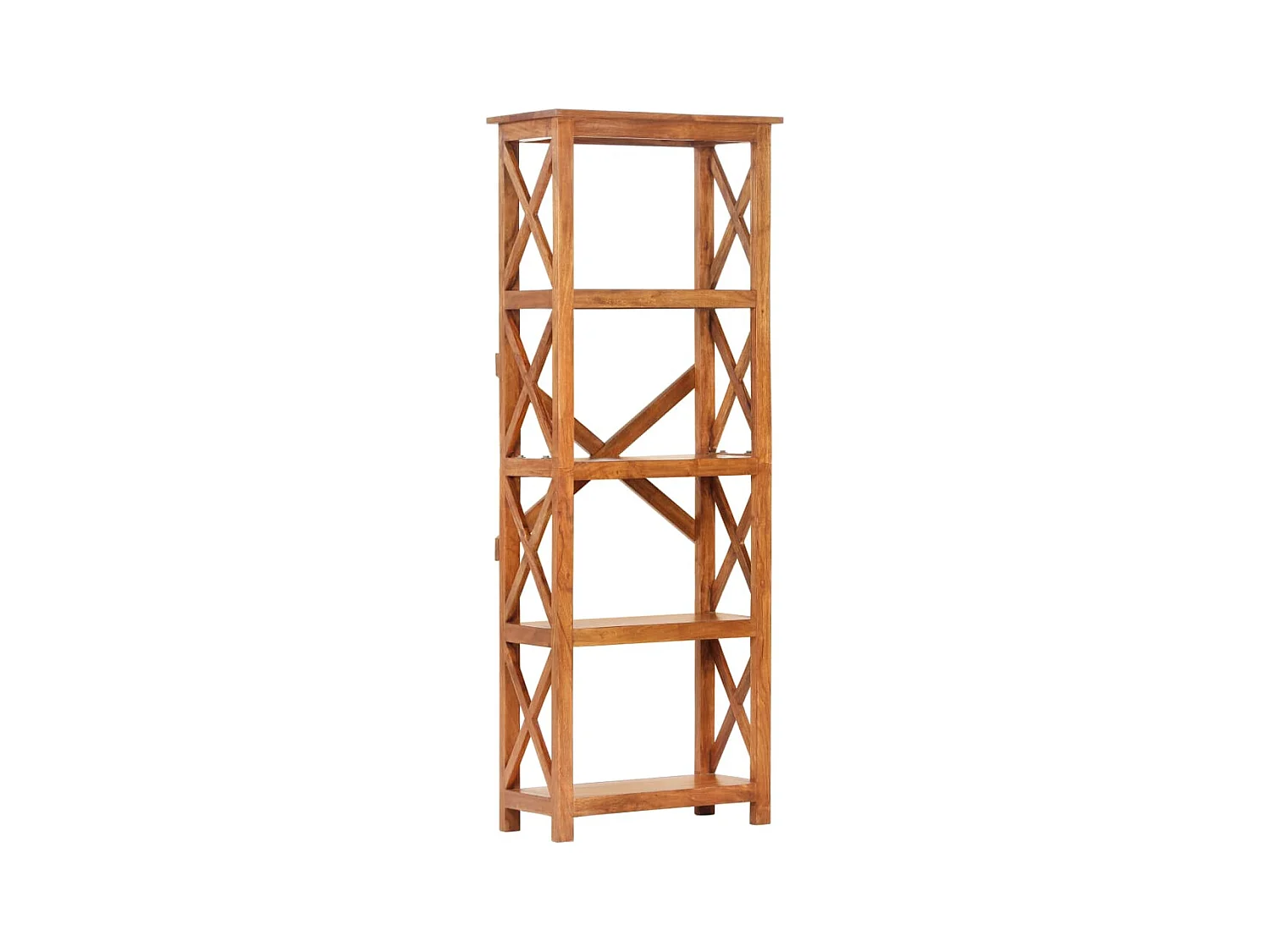 Boekenkast 60x30x160 cm acaciahout met honingafwerking