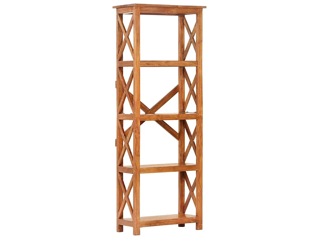 Bibliothèque 60x30x160 cm Bois massif d'acacia et finition miel