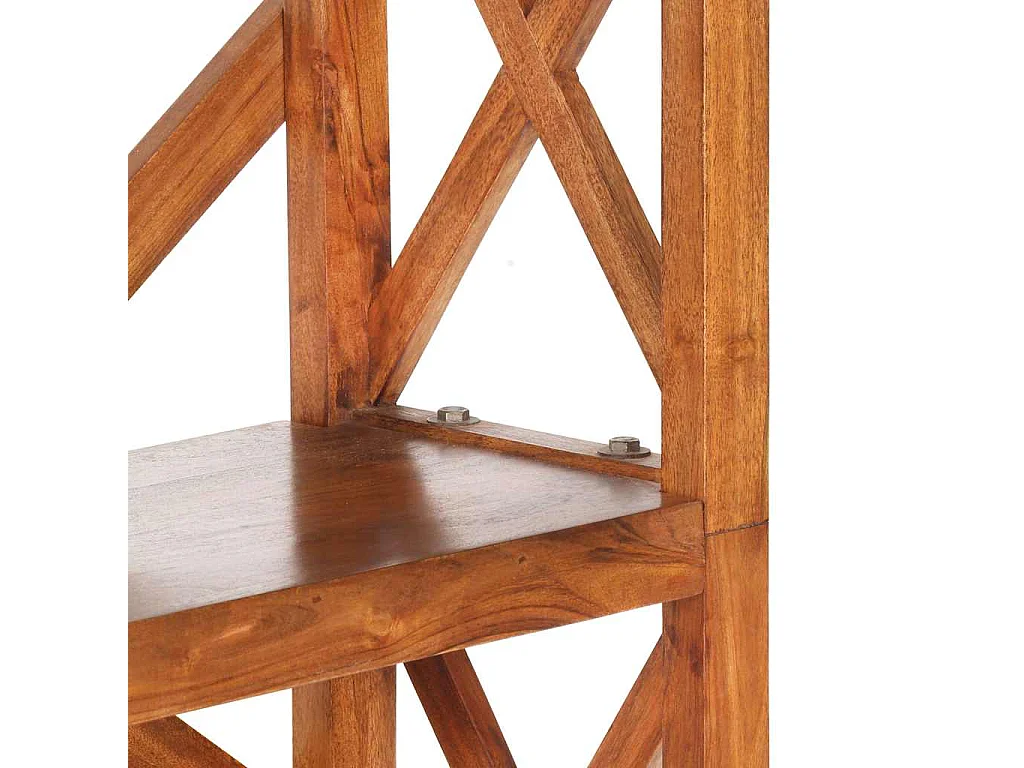 Bibliothèque 60x30x160 cm Bois massif d'acacia et finition miel
