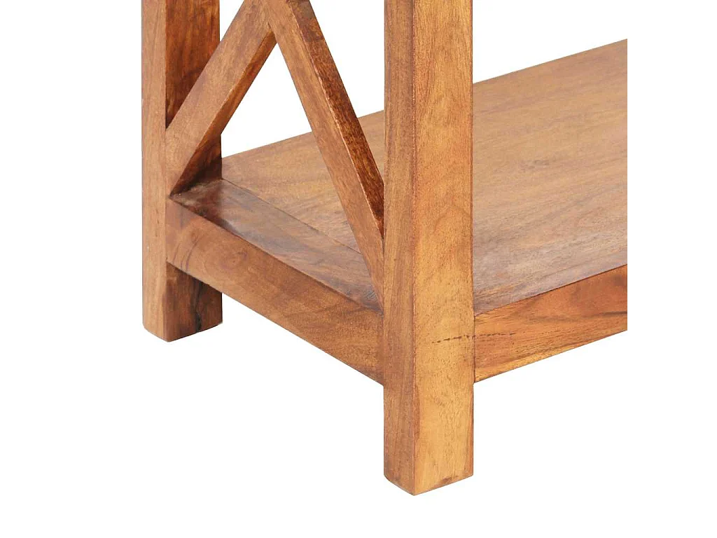 Bibliothèque 60x30x160 cm Bois massif d'acacia et finition miel